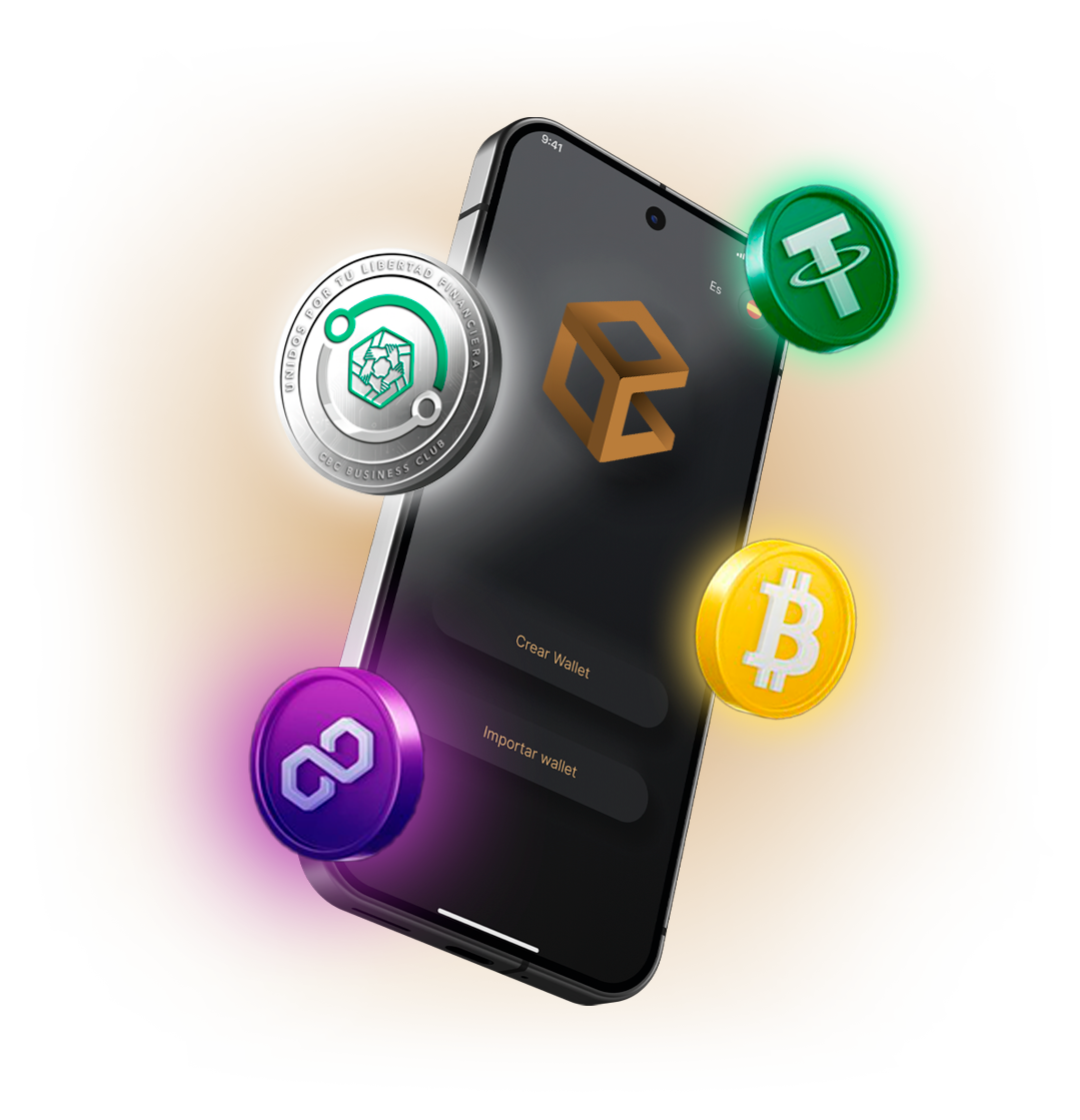 Blonect Wallet on a phone